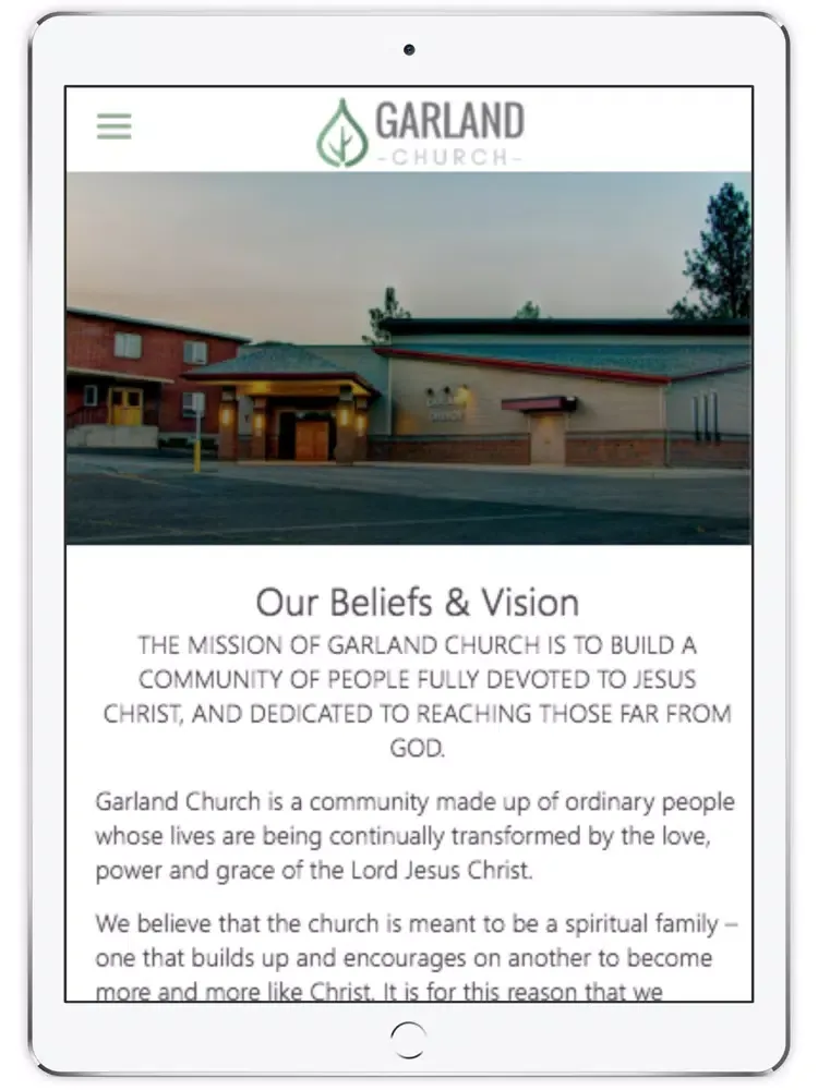 Screenshot di Garland Church iPad 