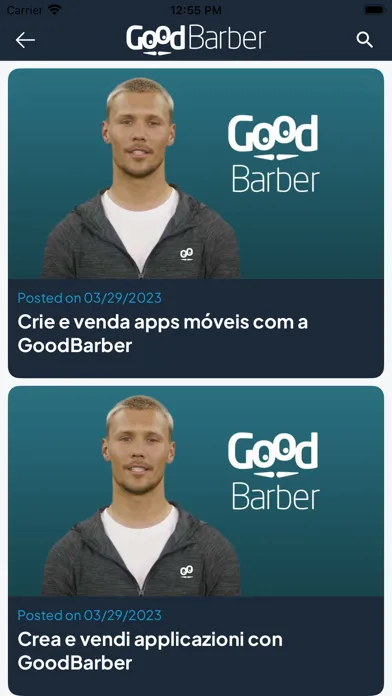 GoodBarber News سکرین شاٹس