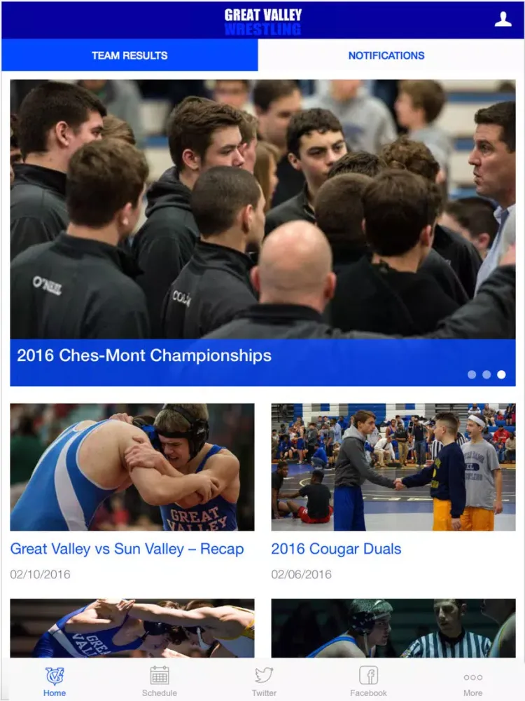 Great Valley Wrestling iPad 应用截图