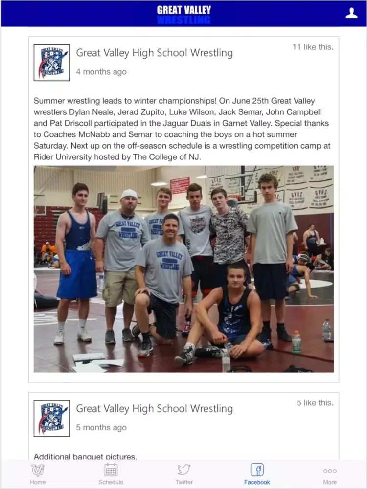 Great Valley Wrestling iPad 应用截图