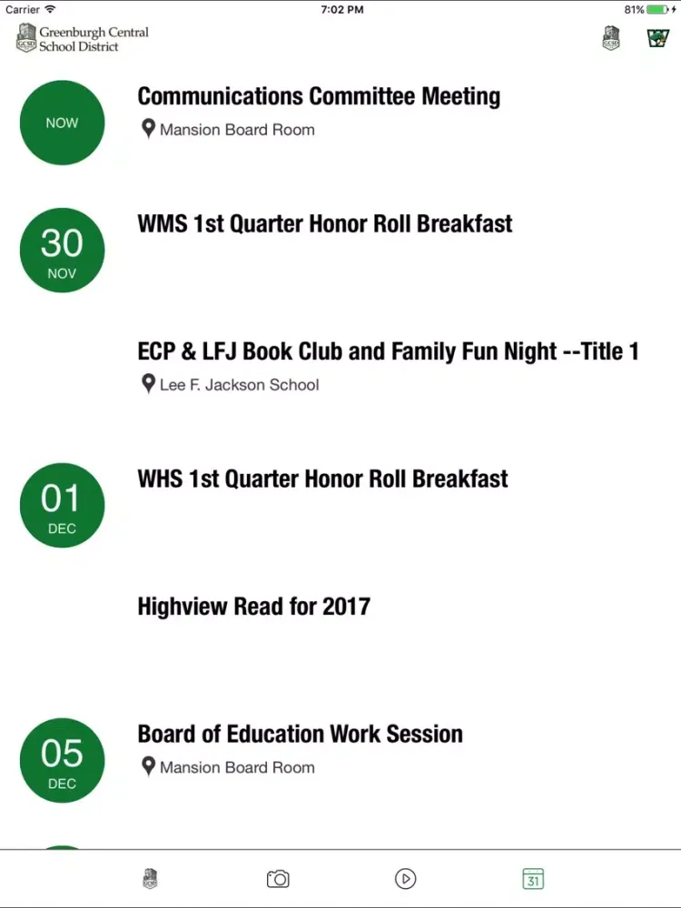 Greenburgh Central Schools iPad  سکرین شاٹس