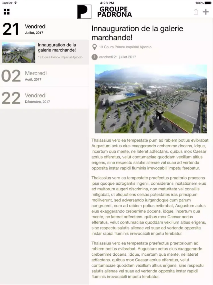 Groupe Padrona iPad  Screenshots