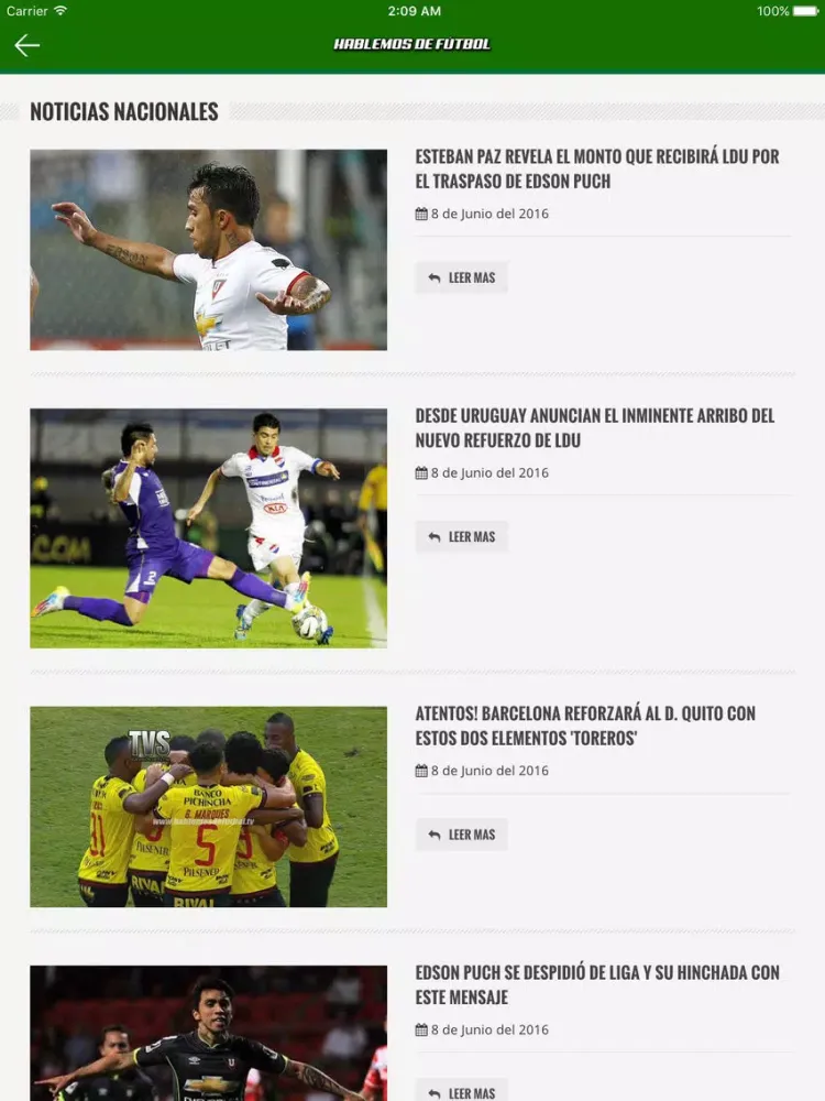 Hablemos de Futbol TVS iPad  سکرین شاٹس