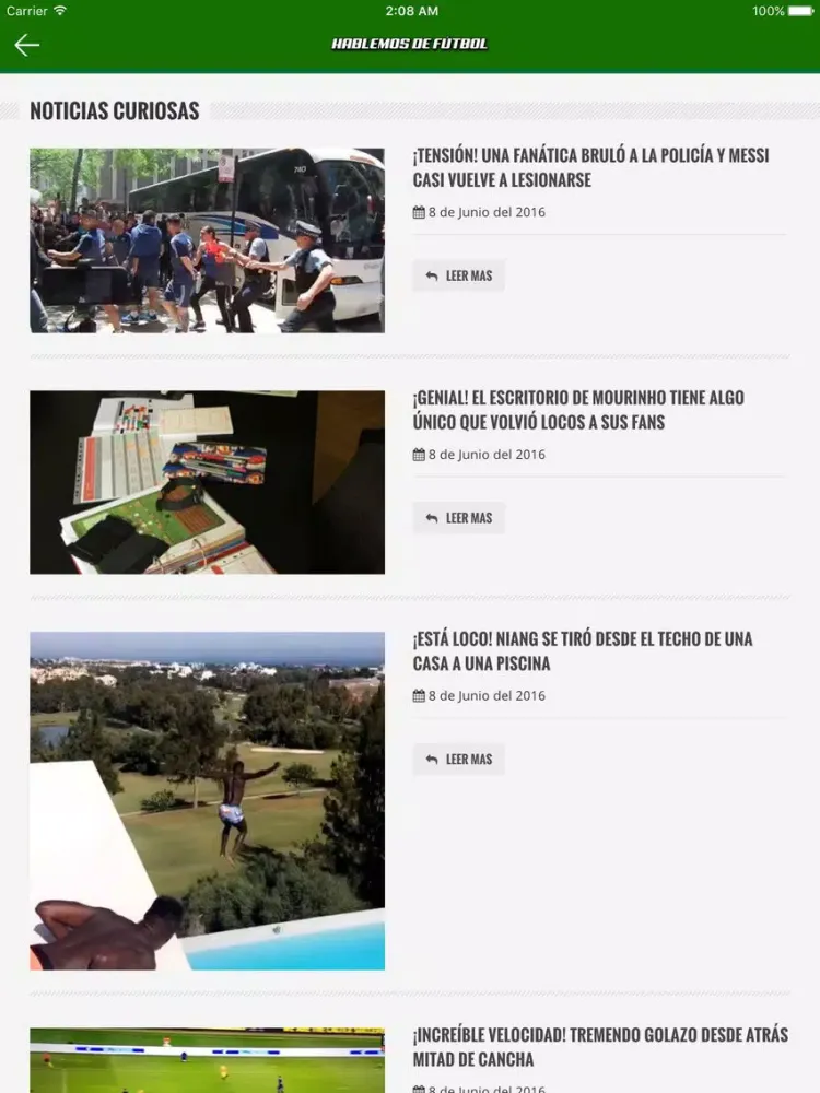 Hablemos de Futbol TVS iPad  سکرین شاٹس