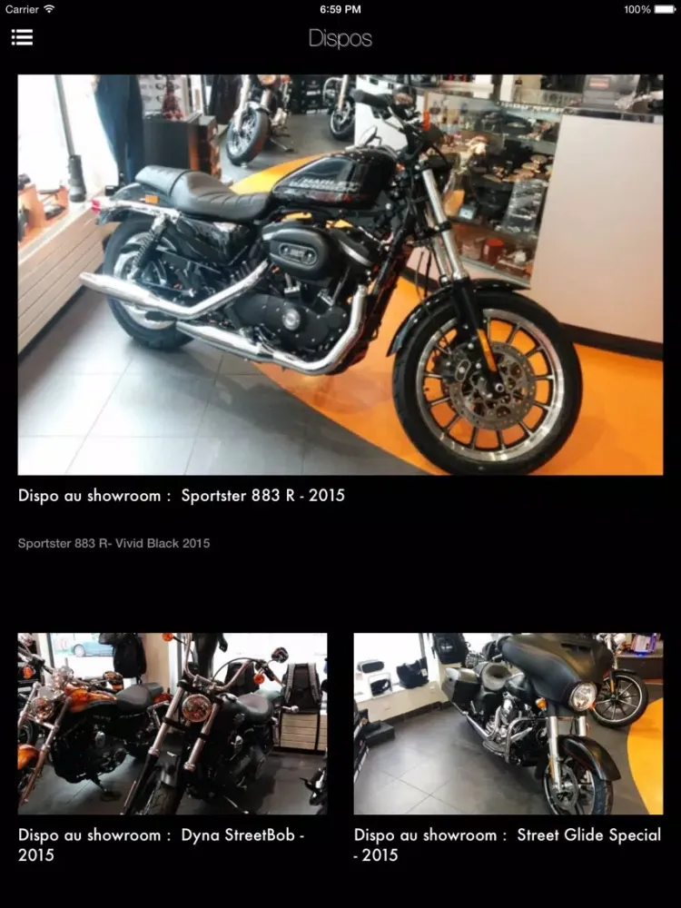 Capturas de pantalla de Harley Davidson Shop Paris 15 Concessionnaire Officiel iPad 