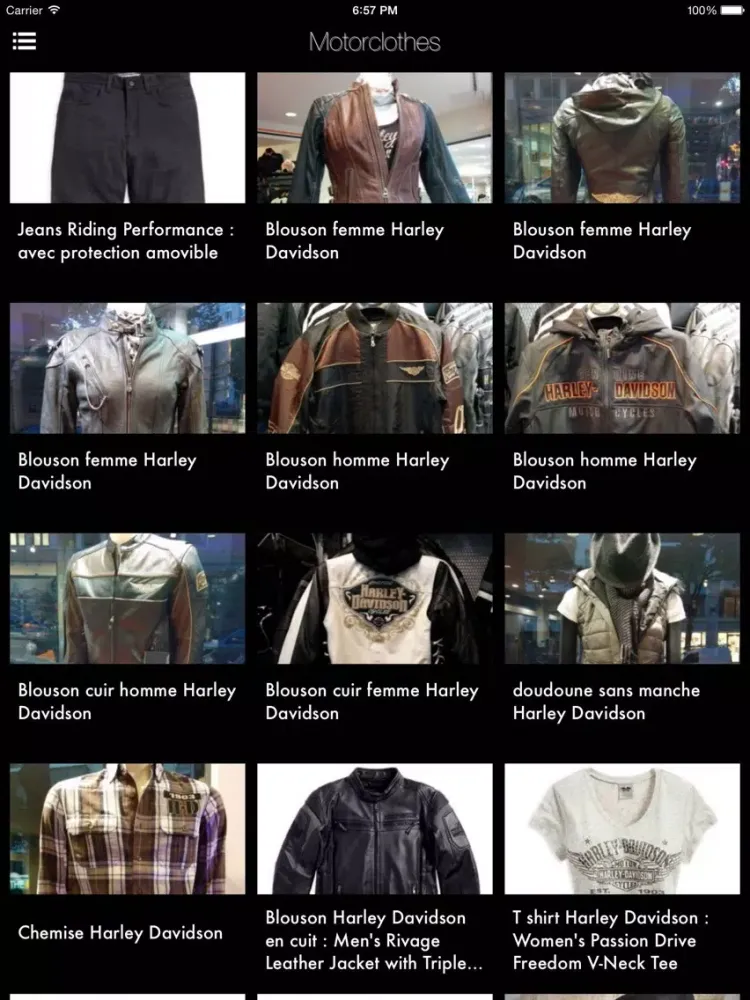 Capturas de pantalla de Harley Davidson Shop Paris 15 Concessionnaire Officiel iPad 
