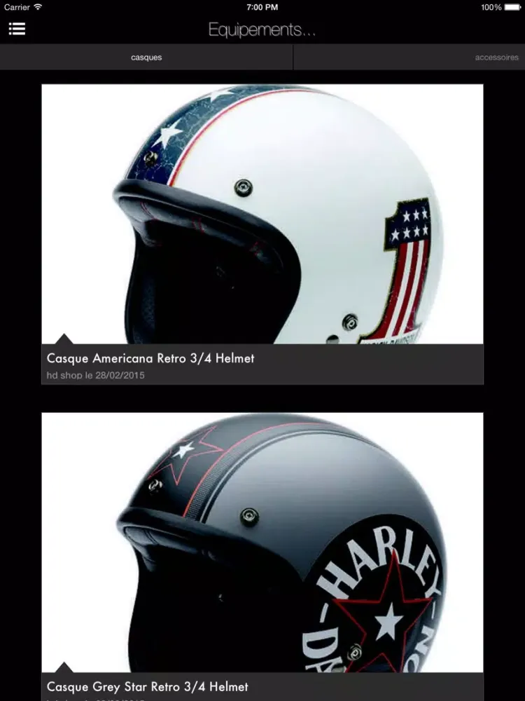 Capturas de pantalla de Harley Davidson Shop Paris 15 Concessionnaire Officiel iPad 