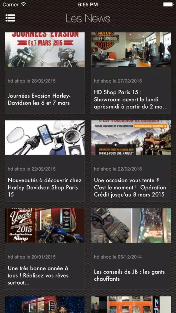 Capturas de pantalla de Harley Davidson Shop Paris 15 Concessionnaire Officiel