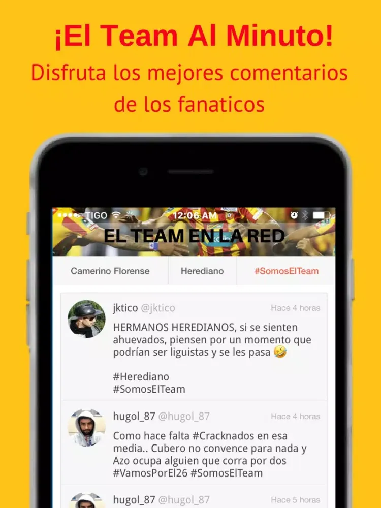 Tangkapan layar Somos El Team de Costa Rica iPad 
