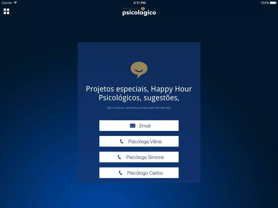 Happy Hour Psicológico iPad  Screenshots