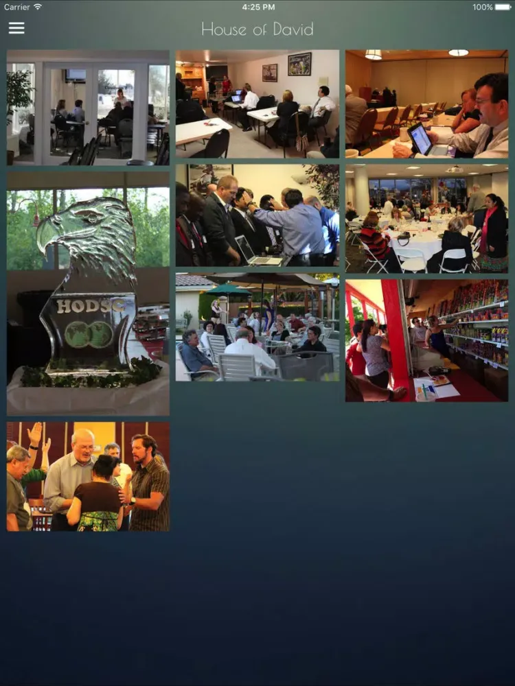 Tangkapan layar House of David Ministries iPad 