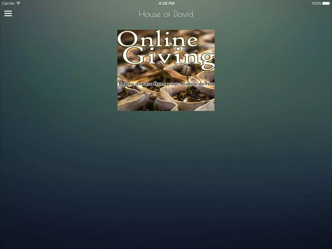 Tangkapan layar House of David Ministries iPad 