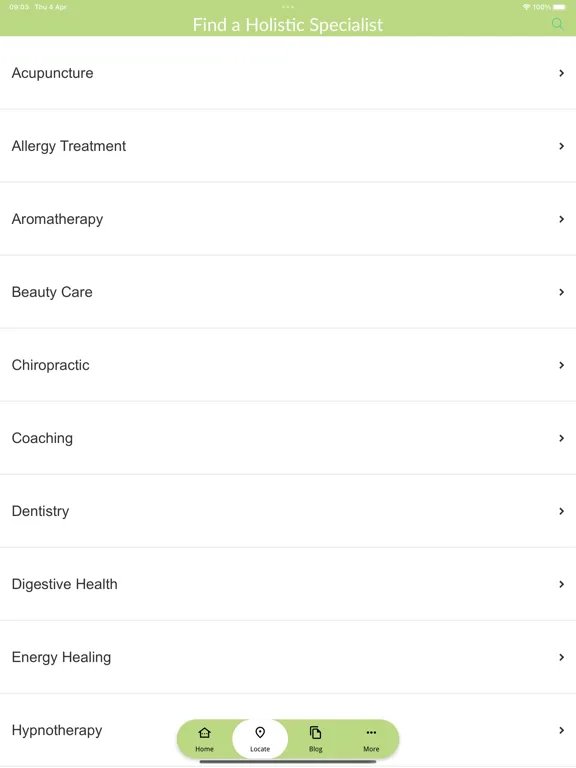 The Holistic Directory iPad  سکرین شاٹس
