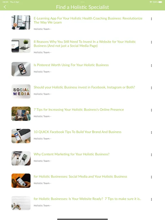 The Holistic Directory iPad  سکرین شاٹس