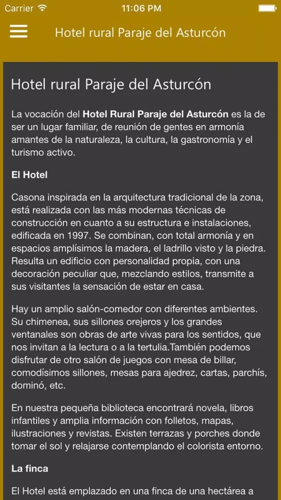 Hotel Paraje del Asturcón 스크린샷