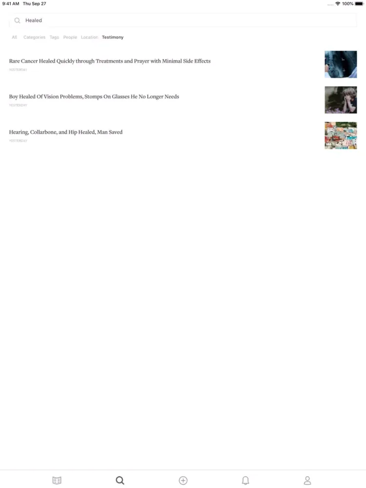 Capturas de pantalla de Increase Testimony iPad 