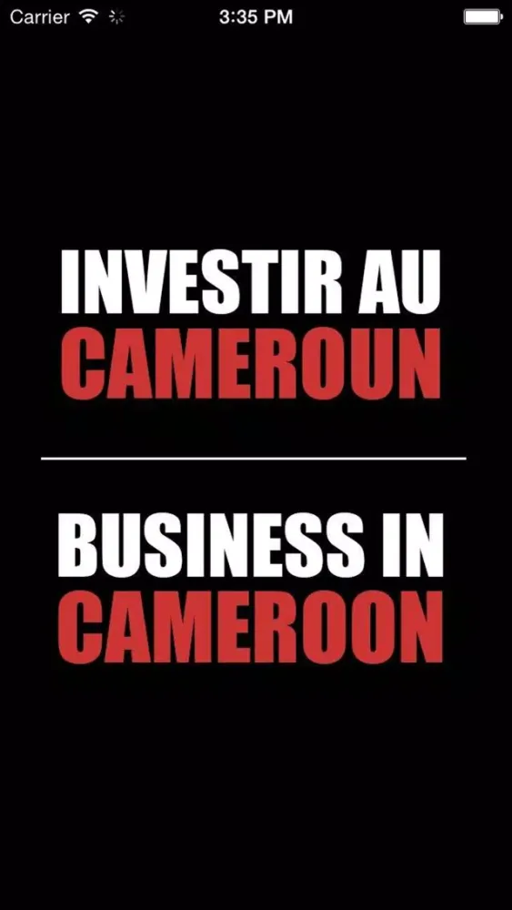 Tangkapan skrin Investir au Cameroun Business in Cameroon