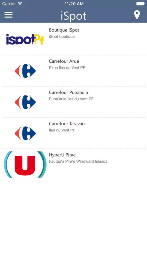 Tangkapan layar iSpot tahiti