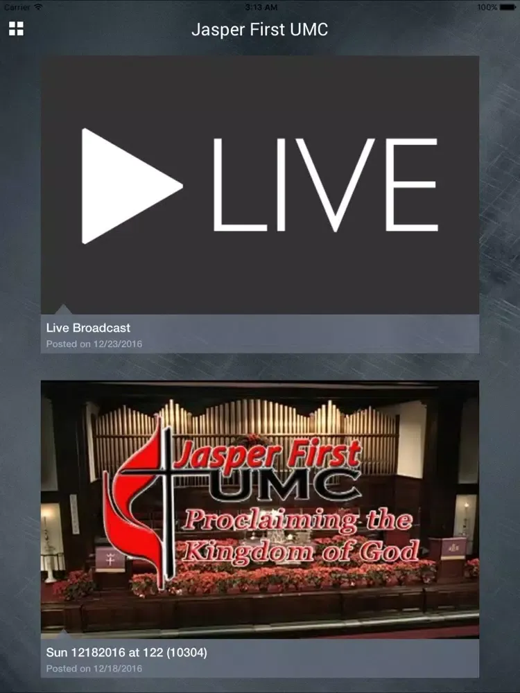 Capturas de pantalla de Jasper First United Methodist Church iPad 
