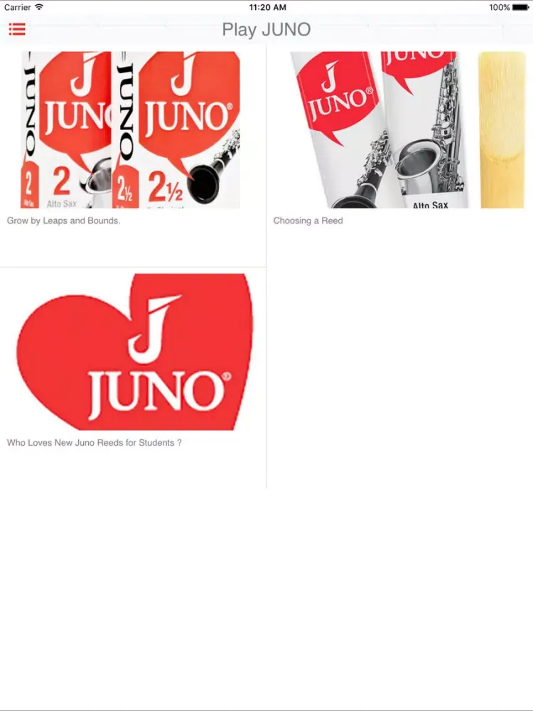 My Juno Reeds iPad  स्क्रीनशॉट