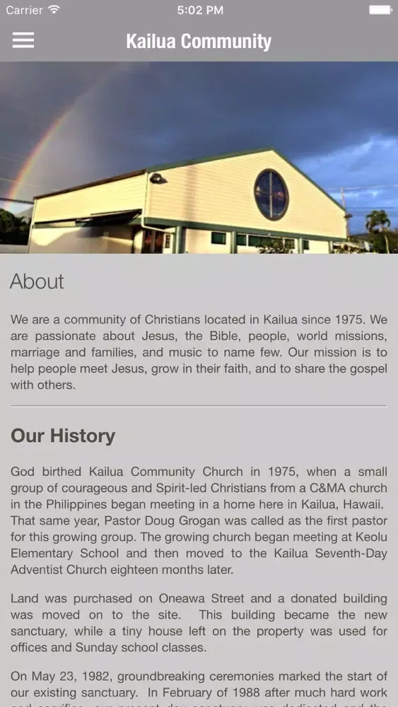 Tangkapan skrin Kailua Community Church