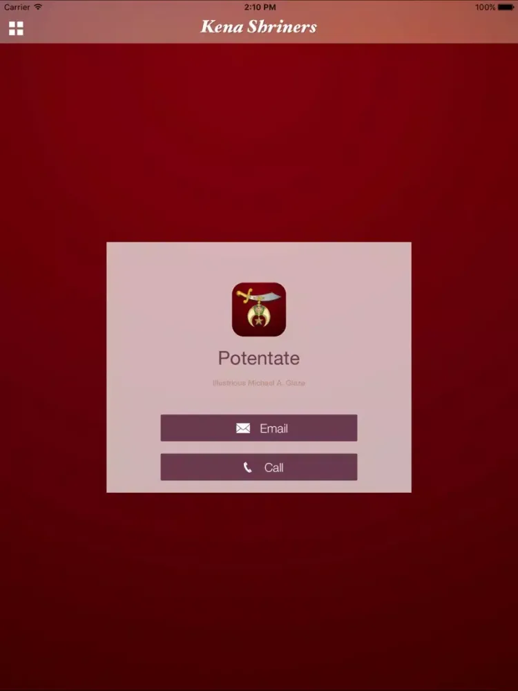 Ảnh chụp màn hình của Kena Shriners iPad 