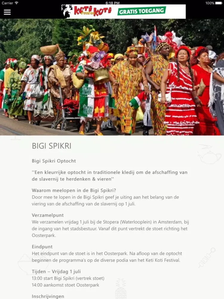 Keti Koti Festival iPad  স্ক্রিনশট