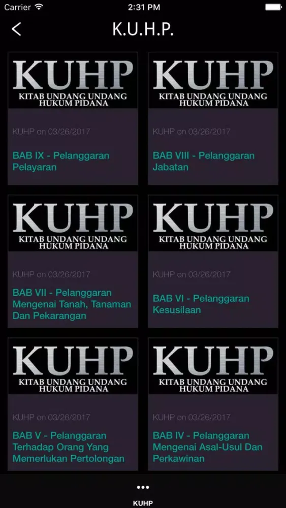 KUHP Indonesia应用截图