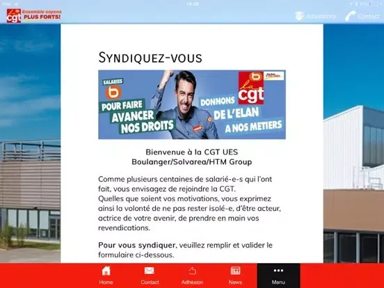 la cgt boulanger iPad  スクリーンショット
