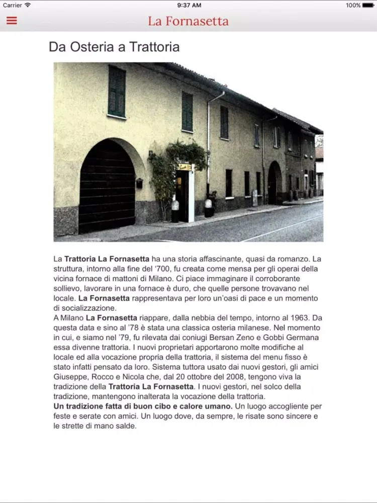 La Fornasetta iPad 應用截圖