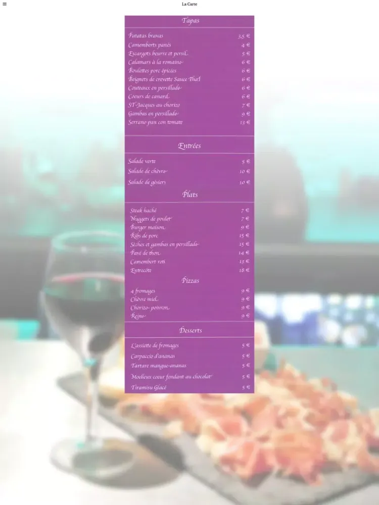 Ảnh chụp màn hình của La Table de Flo iPad 