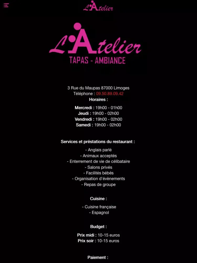 Screenshot di L'ATELIER LIMOGES iPad 