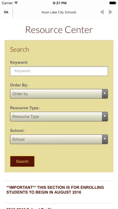 Capturas de pantalla de Avon Lake City Schools