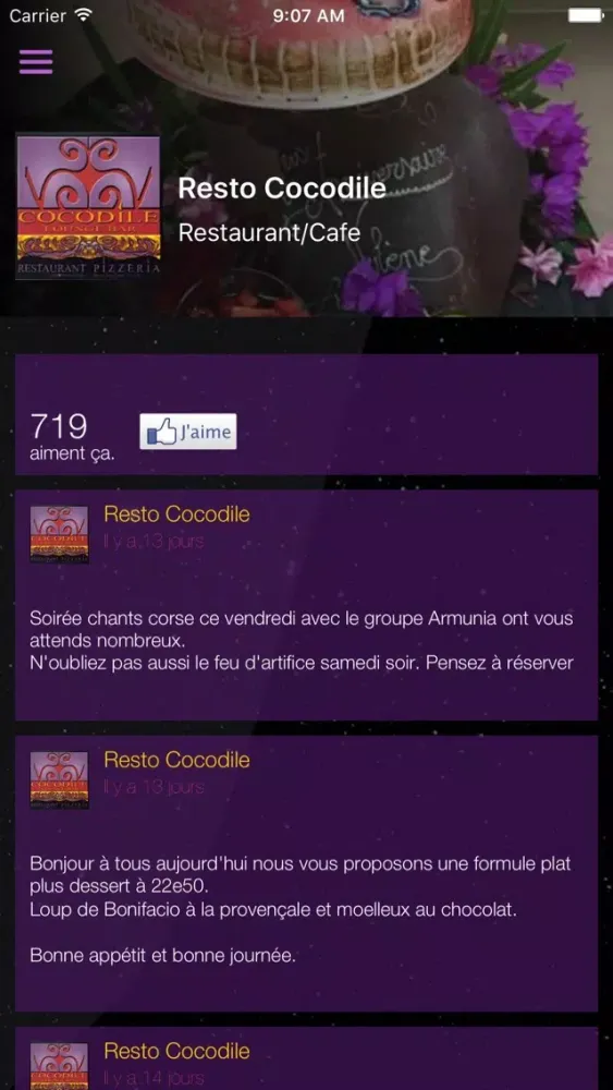 Restaurant le Cocodile 스크린샷