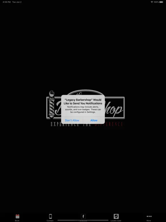 Legacy Barber Shop iPad  Screenshots