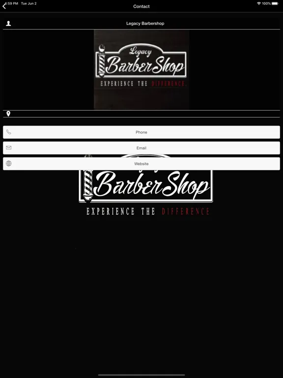 Legacy Barber Shop iPad  Screenshots