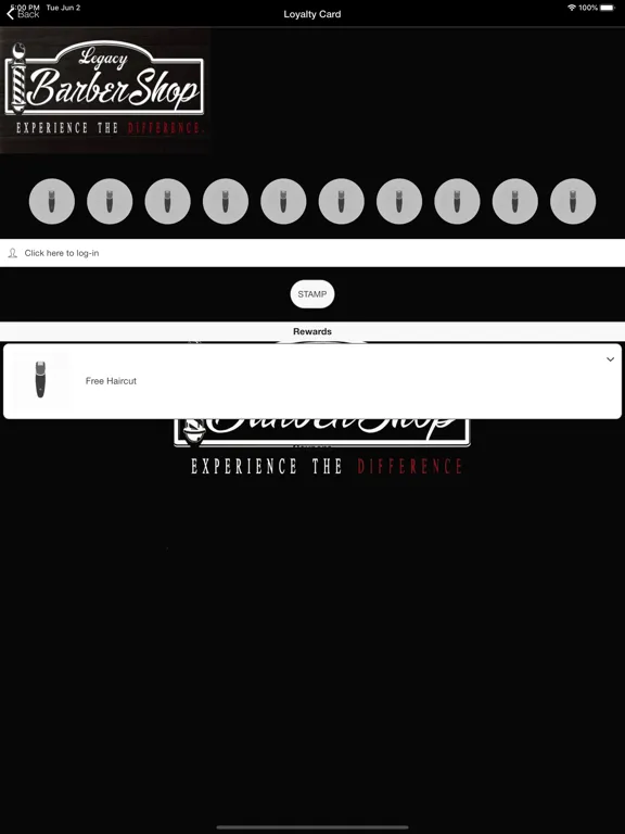 Legacy Barber Shop iPad  Screenshots
