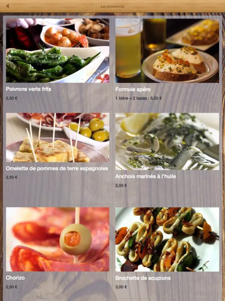Tangkapan layar Le provence iPad 