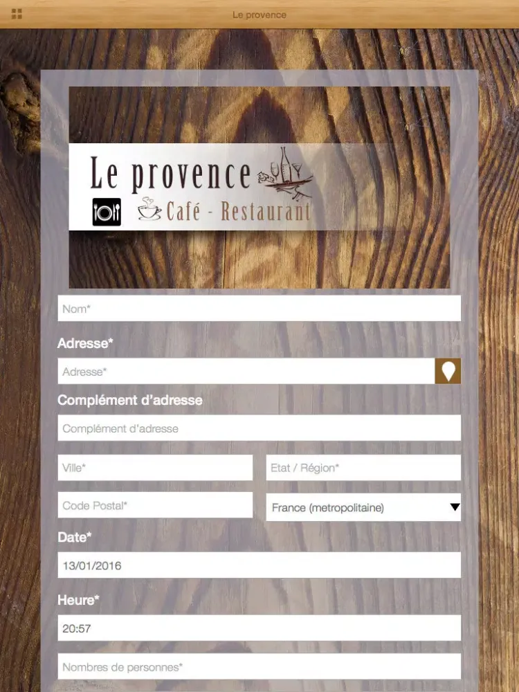 Tangkapan layar Le provence iPad 