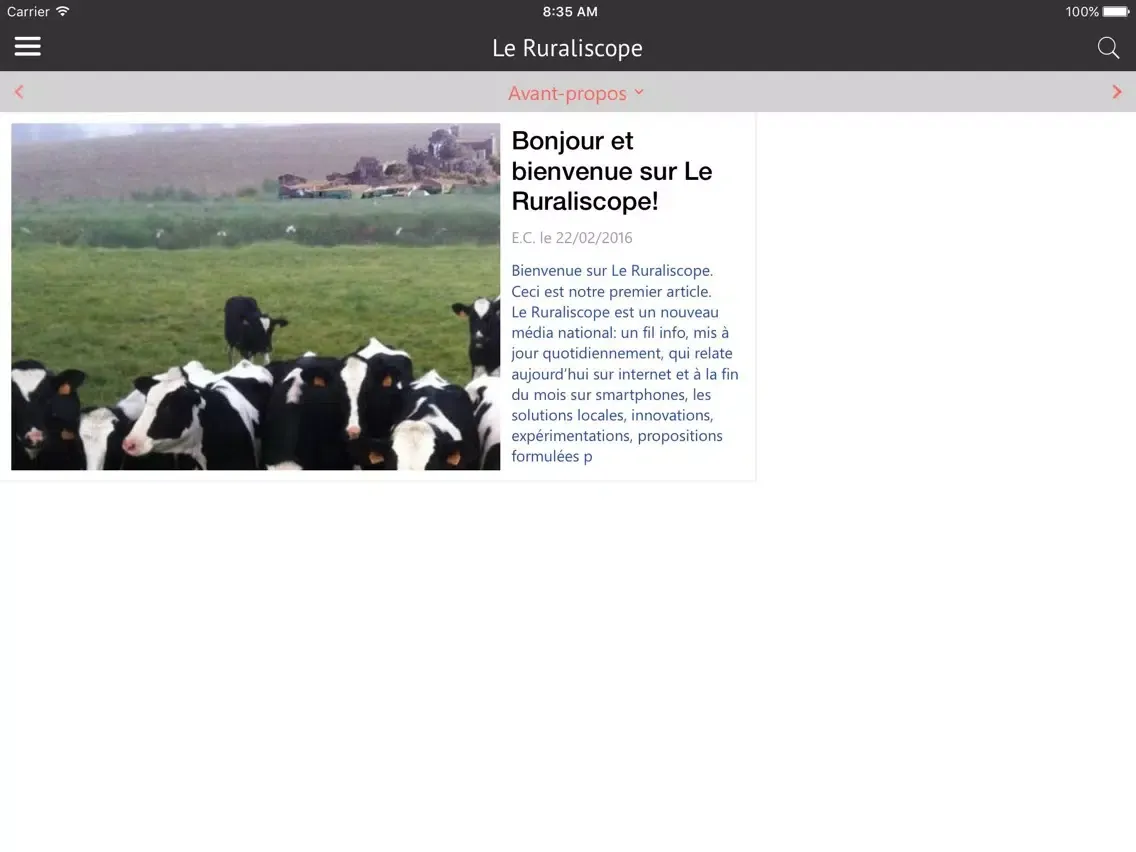 Captures d'écran de Le Ruraliscope iPad 