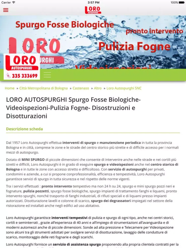 Loro Autospurghi iPad 应用截图