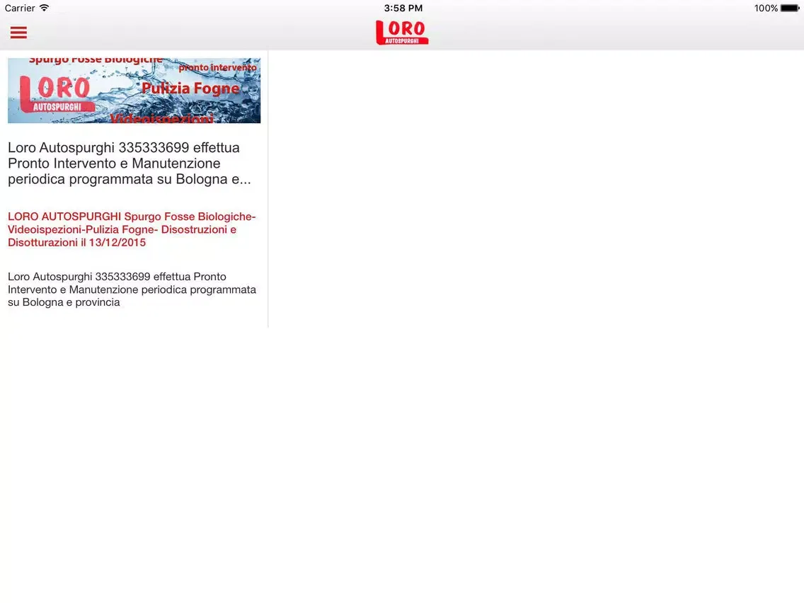 Loro Autospurghi iPad 应用截图