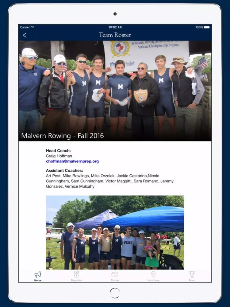 Malvern Prep Rowing iPad  スクリーンショット