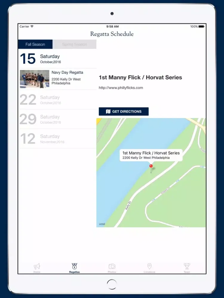 Malvern Prep Rowing iPad  スクリーンショット