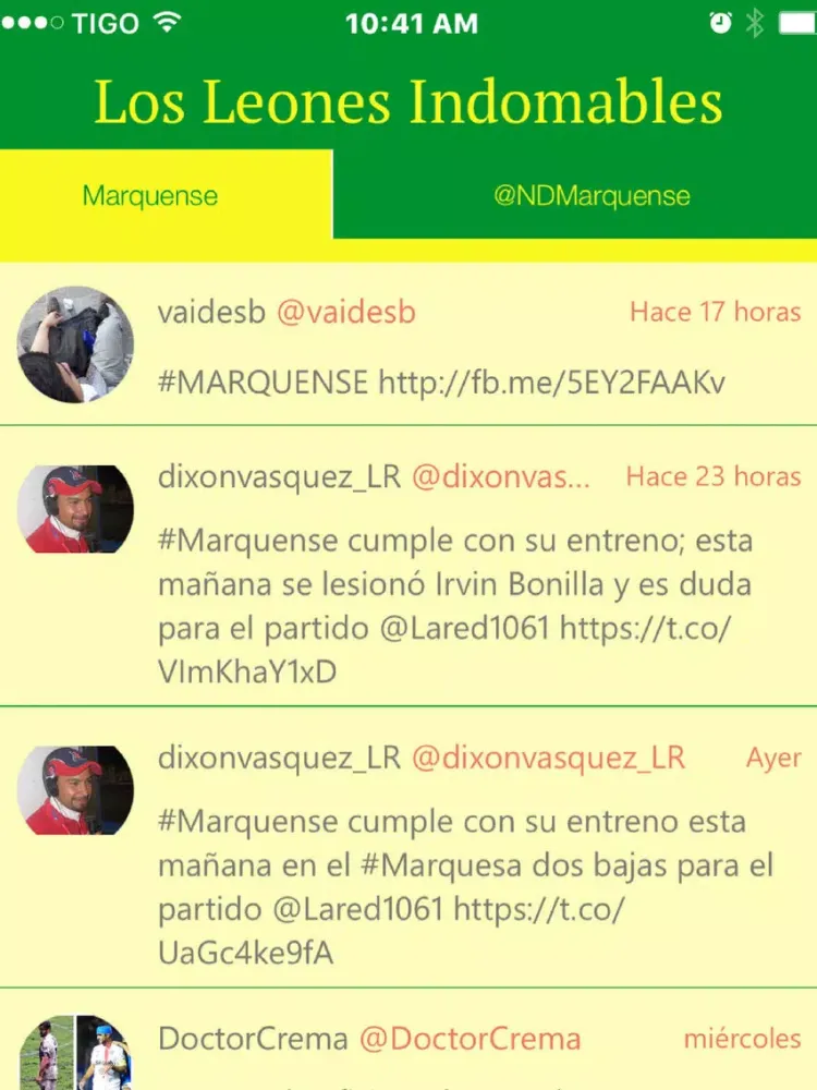 Ảnh chụp màn hình của Los Leones Indomables - Deportivo Marquense - GT iPad 