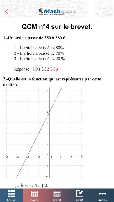 Brevet de maths 2017-Mathovore سکرین شاٹس