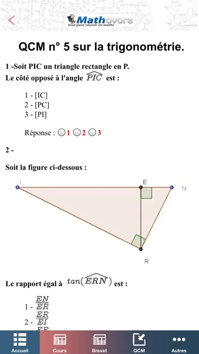 Brevet de maths 2017-Mathovore سکرین شاٹس