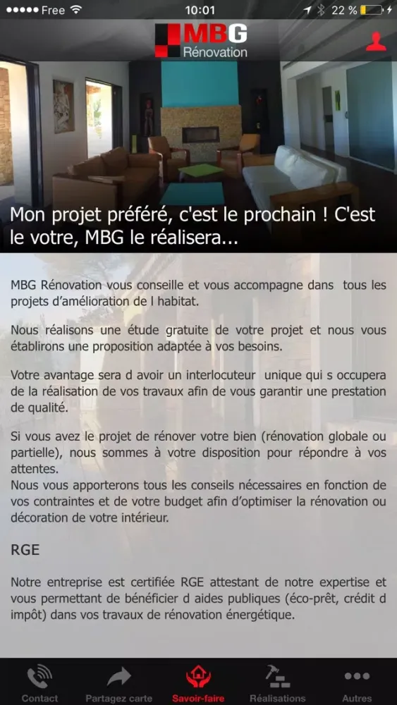 MBG Rénovation Screenshots