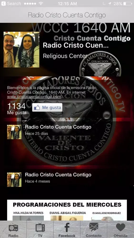 Screenshot di Radio Cristo Cuenta Contigo