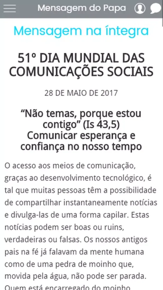 Mensagem do Papa应用截图